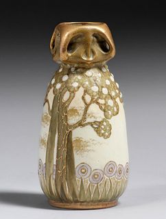 Amphora Jeweled Tree Four-Handled Vase c1905