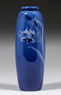 Weller Blue Louwelsa Daffodil Vase c1900