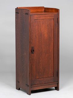Gustav Stickley One-Door Music Cabinet c1910