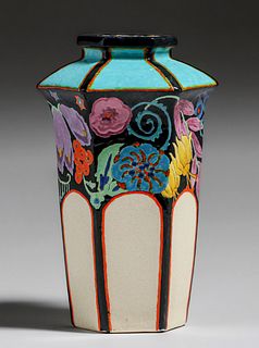 Ruth Dunham Arts & Crafts Art Deco Hand-Decorated Studio Vase 1927