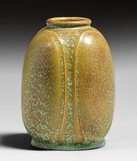Chicago Crucible Matte Green Vase c1910