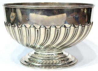 English Silver Punch Bowl, ca. 1928