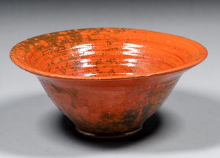 Auman Pottery - Seagrove, NC Orange Bowl