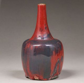Mobach Pottery Holland Oxblood Vase c1920s
