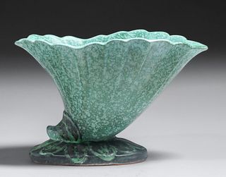 Weller Cornicopia Green Vase c1930s