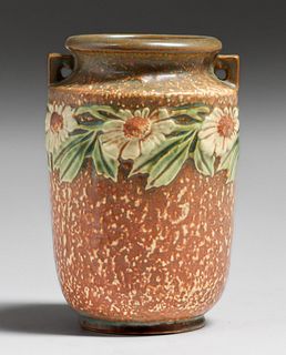 Roseville Dahlrose Two-Handled Vase c1930s