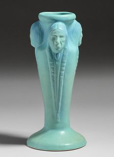 Van Briggle Indian Head Vase c1980s