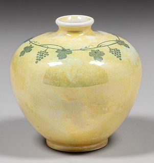 Ruskin Pottery Yellow Lustreware Vase c1905
