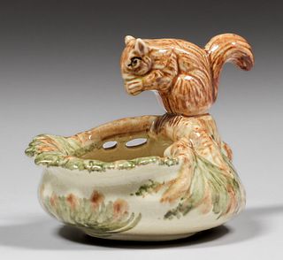 Weller Pottery Squirrel Bowl c1920s