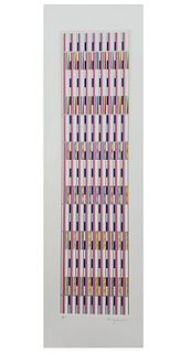YAACOV AGAM, VERTICAL ORCHESTRATION, SERIGRAPH SIGNED & NUMBERED
