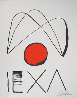 Alexander Calder 'Strings and Red Ball - 1969' Lithograph Signed & numbered