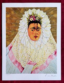 Frida Kahlo "Self-Portrait as Tehuana 1986" limited edition lithograph