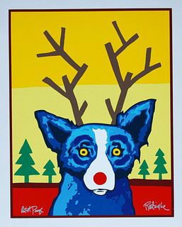 George Rodrigue. Blue Dog 'Truly Rudy' Signed & Numbered Silkscreen