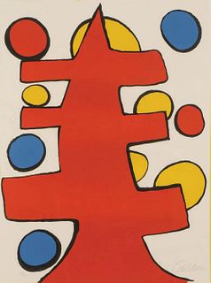 
Alexander Calder (American, 1898–1976) 'Christmas tree' Signed & numbered lithograph