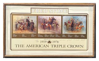 1919-1978 The American Triple Crown by Fred Stone, 6 Autographed with COA