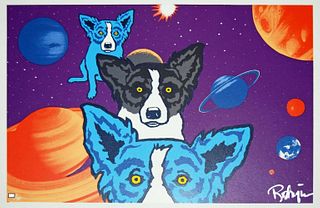 George Rodrigue - Tiffanys Universe, Serigraph Signed & numbered