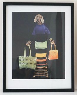William Wegman "Tote - 2021" Hand Signed Signed & Numbered