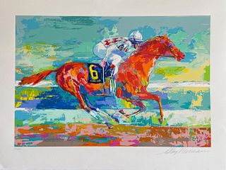 Leroy Neiman, "Funny Cide" Signed & Numbered Serigraph