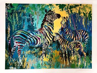 Leroy Neiman "ZEBRA FAMILY 1978" Signed Numbered Serigraph