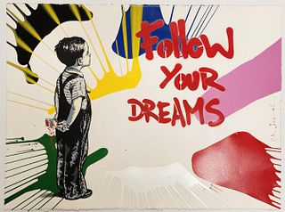 Mr. Brainwash "With all my love" Unique Mixed media Original HAND SIGNED 1/1