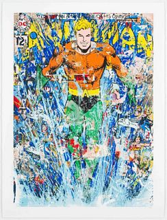 Mr. Brainwash - Aquaman - Framed  Screen print signed & numbered