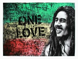 Mr. Brainwash, Happy Birthday Bob Marley - One Love, Hand Finished