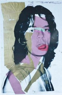 ANDY WARHOL, MICK JAGGER - 1975, ROLLING STONES FRAMED