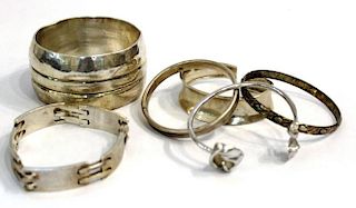 7 Assorted Silver Bracelets