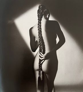 Jeanloup Sieff, Back Is Beautiful, Nude With Dressed Hair, Femme, Paris 1985