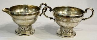 Sterling Neoclassical-Style Creamer & Sugar Set