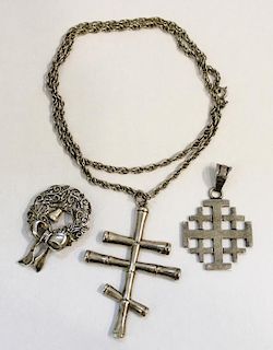 3 Religious Sterling Jewelry Articles