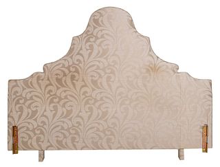 Hollywood Regency Style Upholstered King Headboard