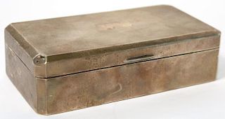 English Sterling Silver Cigarette Box