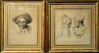 After Antoine Watteau (French,1684-1721)-2 Prints