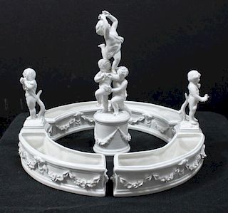 Group of Italian White Ceramic Table Items