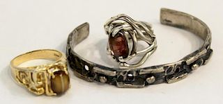 3 Modernist Sterling Jewelry Articles