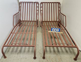 PR. VINTAGE WROUGHT PATIO LOUNGE CHAIRS