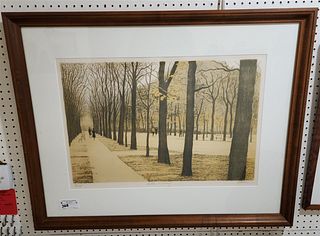 FRAMED LITHO "ALLIE, LUXEMBOURG" PENCIL SGND. ALTMAN 96/185 19"X 28"