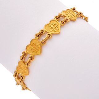 Chinese 24k Yellow Gold Bracelet