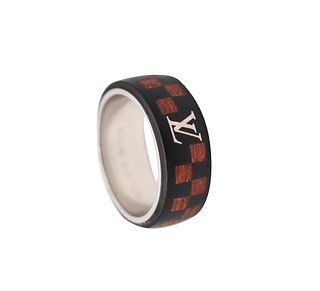 Louis Vuitton Paris Ring In Sterling Silver With Rose Wood
