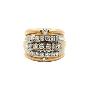 1.30 ctw in Diamonds 14k Gold Cocktail Ring