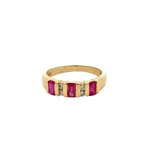 Rubies & Diamonds 14k Gold Ring