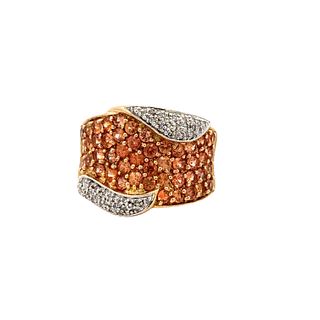 Topaz & Diamonds 14k Gold Cocktail Ring