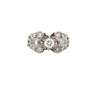 Platinum Engagement Ring with Diamonds