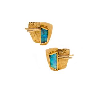 Tom Odell Earrings In 18K Gold With 8.20 Ctw In Opal