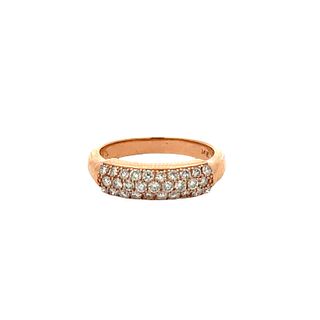 14k Rose Gold Ring with Diamonds