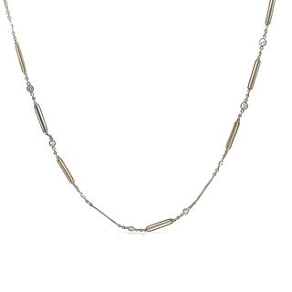 Antique Diamonds by the Yard Chain in 18k Gold & Platinum