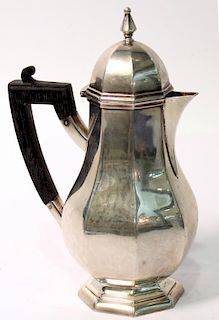 Small George III-Style Sterling Coffee Pot, 19th C