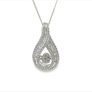 14k Gold Pendant necklace with Diamonds