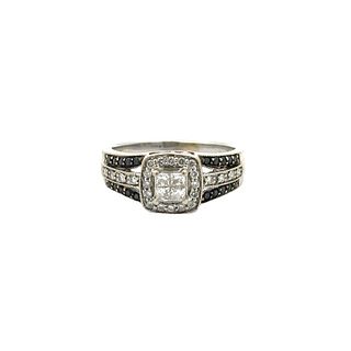 Black & White Diamonds 14k gold Ring